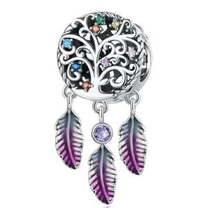 Multi Color Crystal Dream Catcher European Charm - Collectible Limited Edition